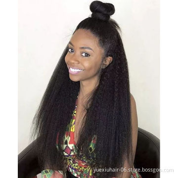 Wholesale Mink Lace Front Virgin 100% Brazilian Human Hair Wigs Kinky Straight Pre Plucked Lace ponytails Wig